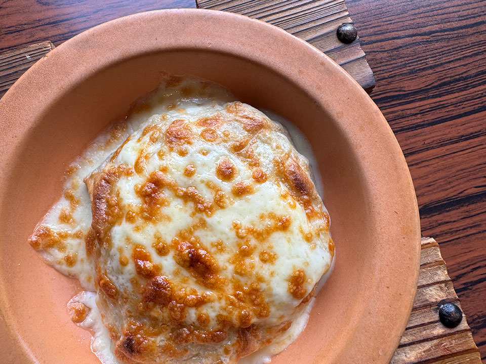 そば豆腐のチーズ焼き
